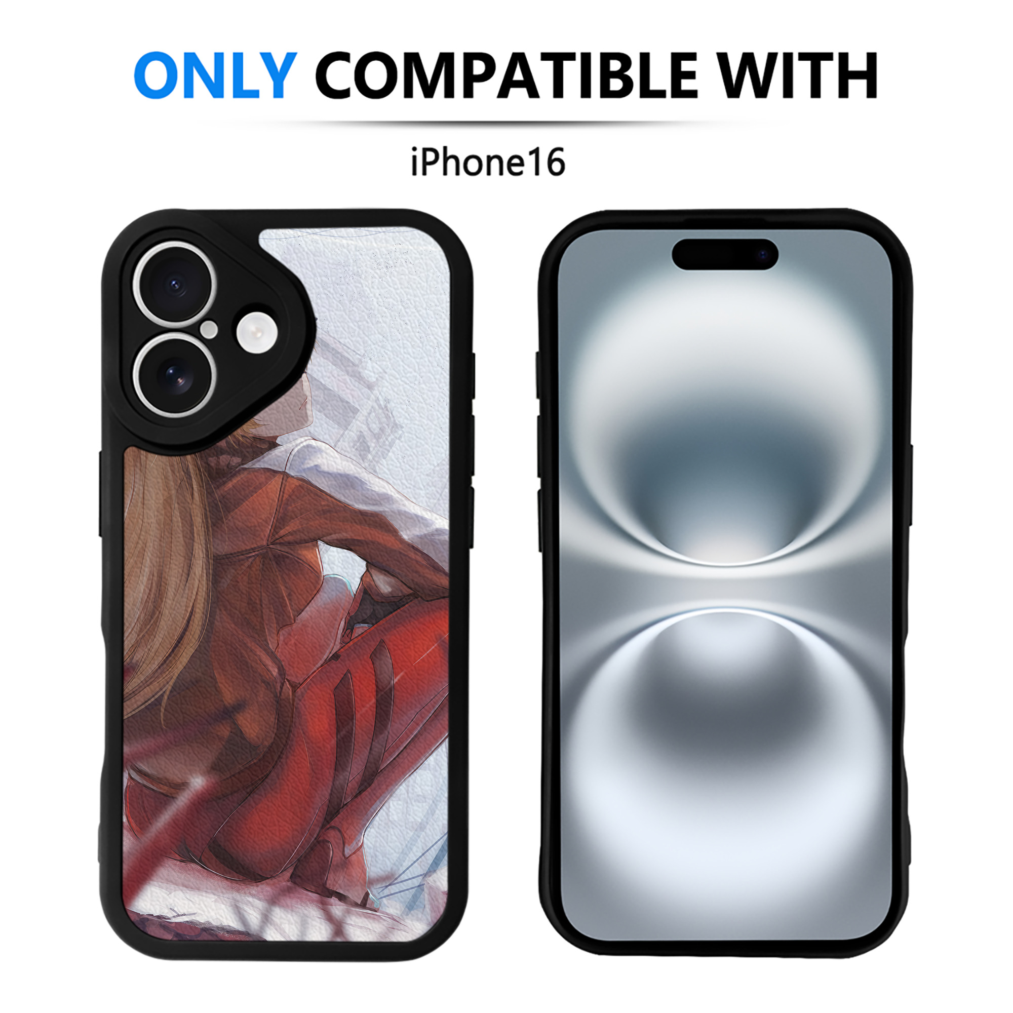 （画像用） EVA 新世紀エヴァンゲリオン 【iPhone 16シリーズ対応】シリコンスマホケース（レザー調） 材質：シリコン
